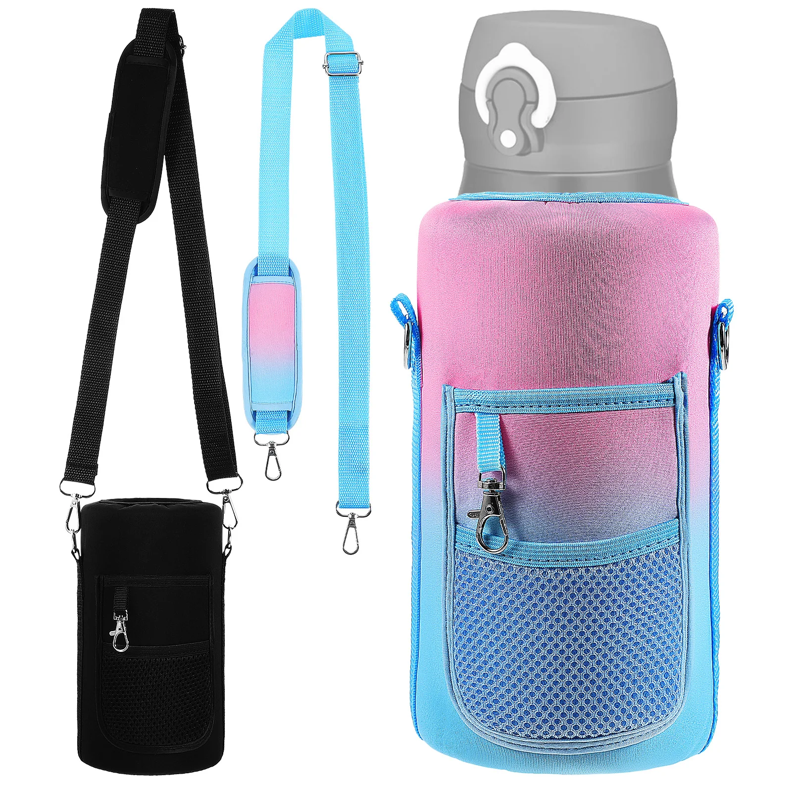 2 Water Bottle Carriers 2000ML Black Blue Pink Gradient Metal Buckle Heat Insulation Anti Scalding Gym Camping Hiking Sports
2 Water Bottle Carriers 2000ML Black Blue Pink Gradient Metal Buckle Heat Insulation Anti Scalding Gym Camping Hiking Sports