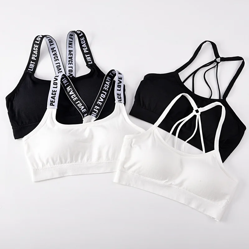 Fattening women's large bra beautiful back letter parachute breathable yoga sports fitness bra
Fattening women's large bra beautiful back letter parachute breathable yoga sports fitness bra