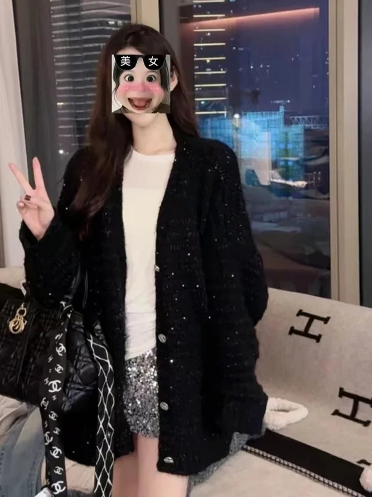 iny с блестками вязаный свитер кардиган женский осенне-зимний ленивый большой открытый кардиган Aosphere Sensation модный топ
iny с блестками вязаный свитер кардиган женский осенне-зимний ленивый большой открытый кардиган Aosphere Sensation модный топ