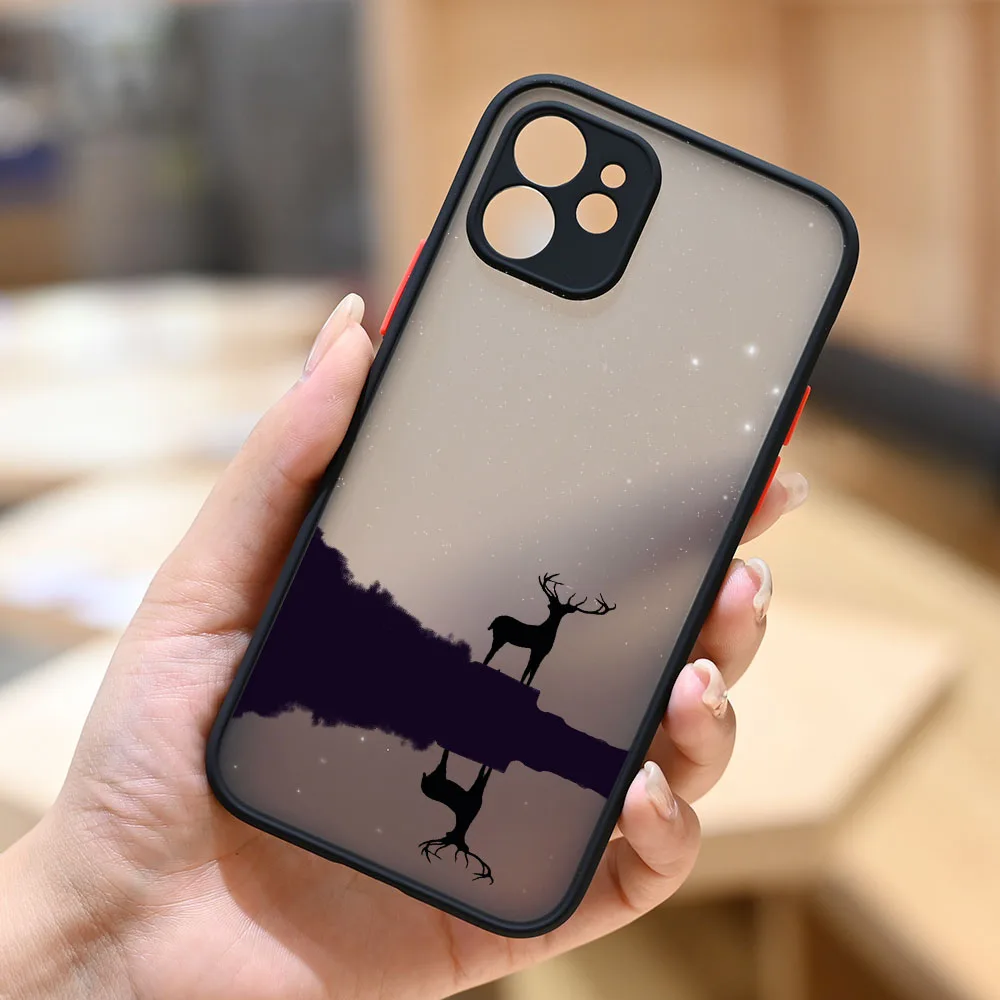 NEW BLACK Deer Cucoloris Abstract ART Pattern Matte Phone Shockproof Case for iPhone 13 11 Pro Max 12 XS XR 8 SE2 Protect Cover
NEW BLACK Deer Cucoloris Abstract ART Pattern Matte Phone Shockproof Case for iPhone 13 11 Pro Max 12 XS XR 8 SE2 Protect Cover