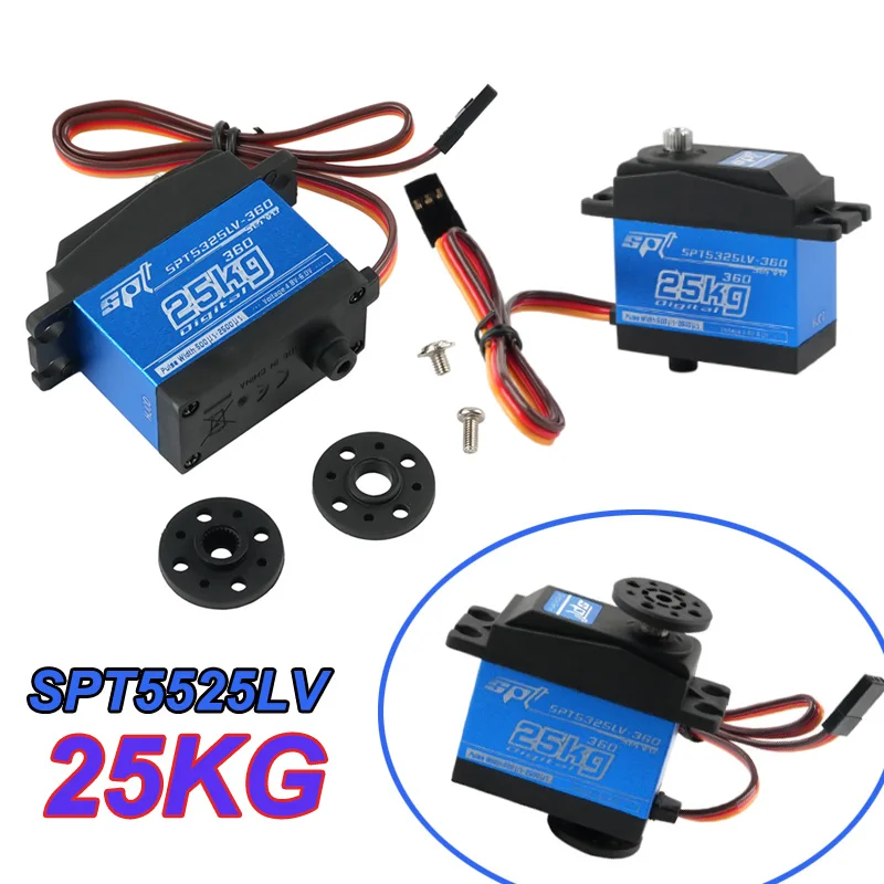 SPT5325LV Digital 25KG Servo Metal Gear 360 Degree Continuous Rotation Double Axis Servos for RC Robot DIY Toys Model Parts
SPT5325LV Digital 25KG Servo Metal Gear 360 Degree Continuous Rotation Double Axis Servos for RC Robot DIY Toys Model Parts