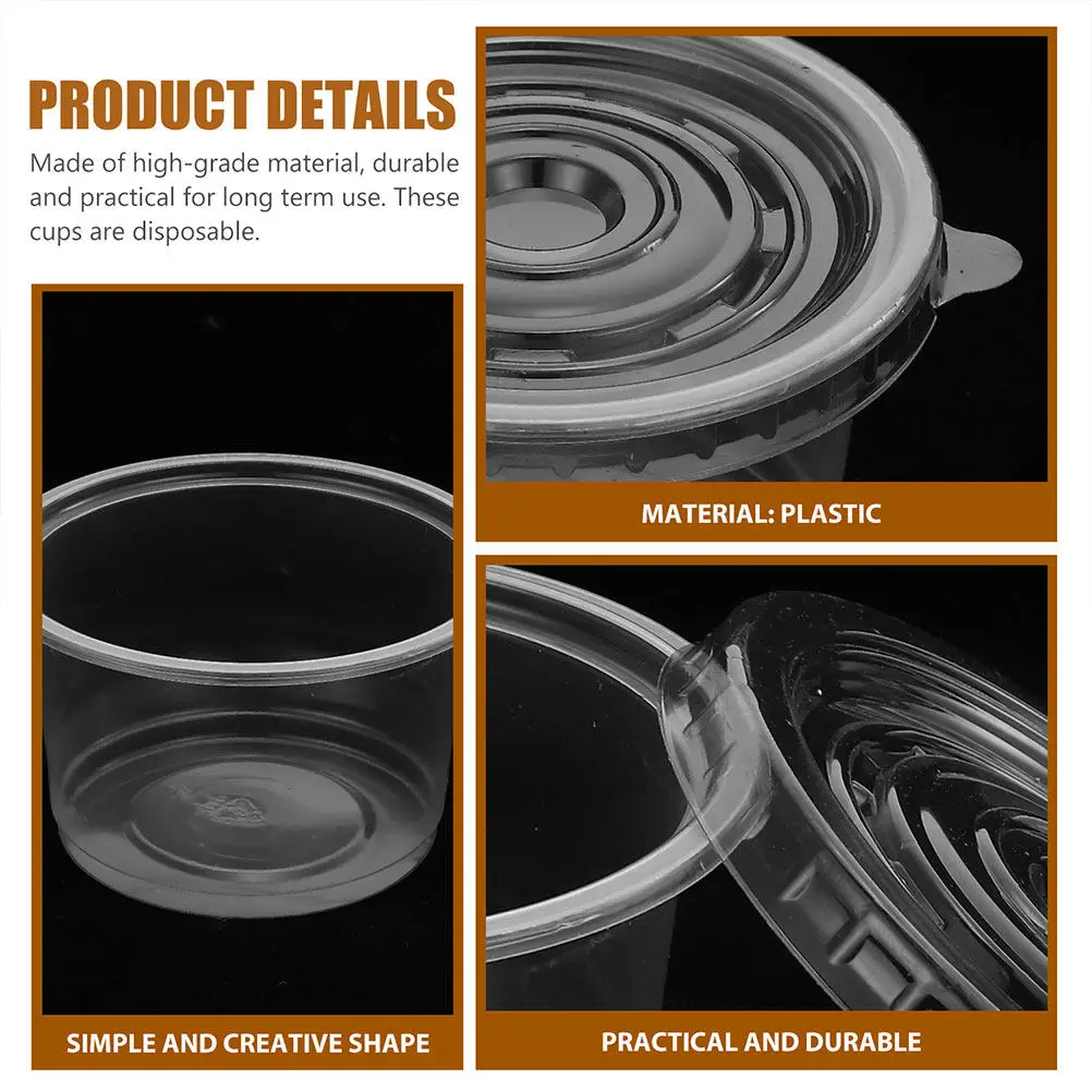 50Pcs Clear Disposable Soup Cups with Lids High Quality Porridge Takeout Food Bowls Oil Proof Dessert Cups for Parties
50Pcs Clear Disposable Soup Cups with Lids High Quality Porridge Takeout Food Bowls Oil Proof Dessert Cups for Parties