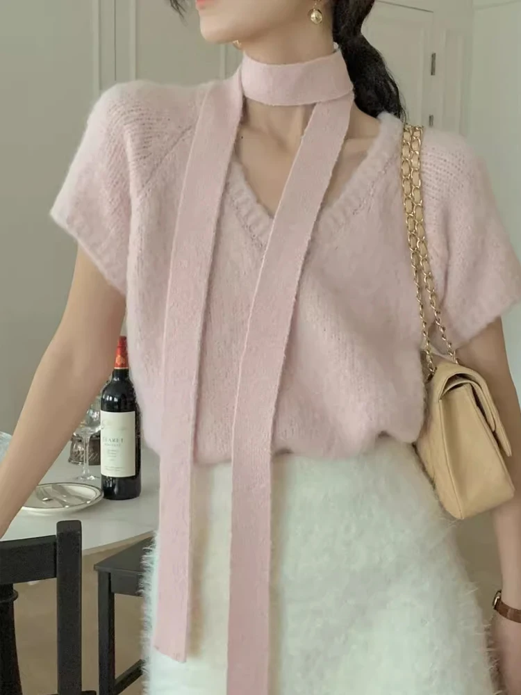 ort Sve Knitted Sweater Women's Plu Korean Sle Spring New Gentle Age Reducing Pink Top with Sa V-Ne Loose Fit
ort Sve Knitted Sweater Women's Plu Korean Sle Spring New Gentle Age Reducing Pink Top with Sa V-Ne Loose Fit