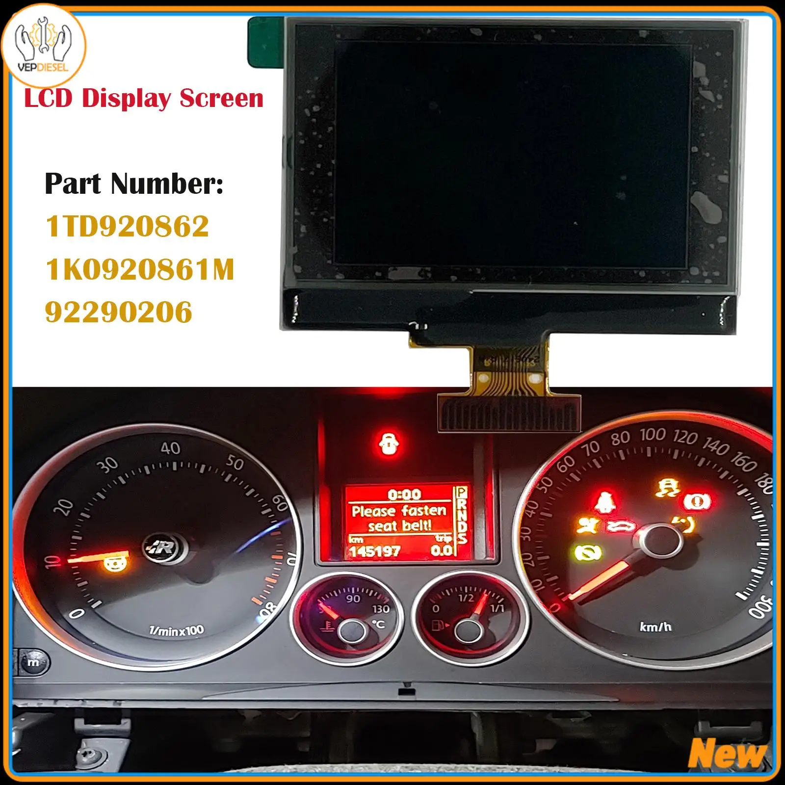 1pc Dashboard LCD Display Screen For 2003-2011 Golf V/Touran/Passat/Jetta 1TD920862 1K0920861M 92290206 New Auto Parts
1pc Dashboard LCD Display Screen For 2003-2011 Golf V/Touran/Passat/Jetta 1TD920862 1K0920861M 92290206 New Auto Parts
