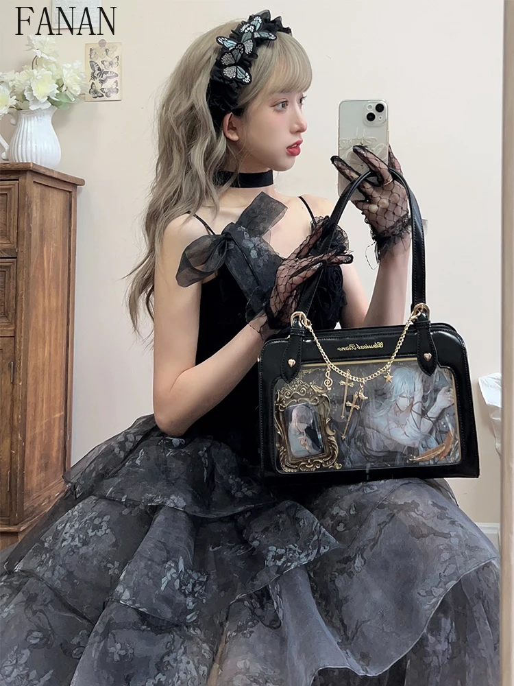 Original Lolita Bags for Girls Handheld Crossbody Daily Sweet and Cute Niche PU Artistic Women's Top-Handle Bag
Original Lolita Bags for Girls Handheld Crossbody Daily Sweet and Cute Niche PU Artistic Women's Top-Handle Bag