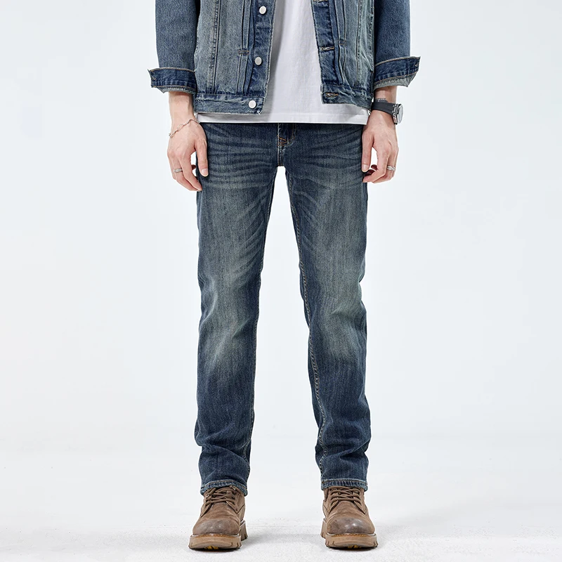0376 Four seasons new high-end light luxury retro distressed washed jeans, trendy brand men's loose straight trend, versatile
0376 Four seasons new high-end light luxury retro distressed washed jeans, trendy brand men's loose straight trend, versatile
