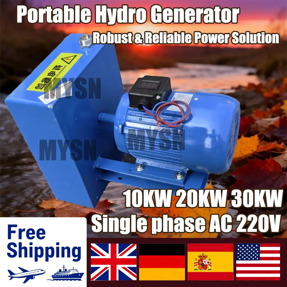 20KW 220V Homeuse Single phase AC Hydroelectric Generator 230V 240V Water Turbine Generator 30KW Alternators Outdoor Farm DIY
20KW 220V Homeuse Single phase AC Hydroelectric Generator 230V 240V Water Turbine Generator 30KW Alternators Outdoor Farm DIY