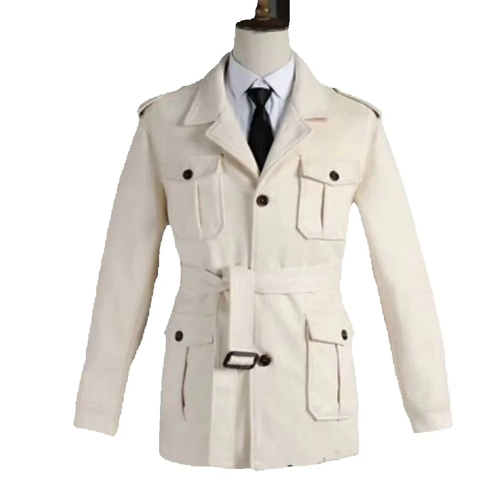 Outdoor Men Safari Jacket With Belt Field Jacket Lapel Shoulder Epaulets Four Flap Cargo Pockets Hunting Blazer Customized
Outdoor Men Safari Jacket With Belt Field Jacket Lapel Shoulder Epaulets Four Flap Cargo Pockets Hunting Blazer Customized