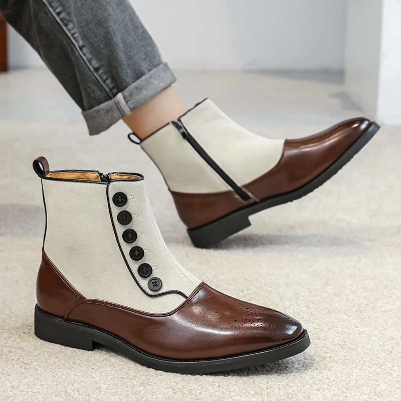 Retro Briti Gentleman High Top Zipper Chelsea Boots Men's Korean Version Boots Faion ort Boots M Youth Leathe...
Retro Briti Gentleman High Top Zipper Chelsea Boots Men's Korean Version Boots Faion ort Boots M Youth Leathe...