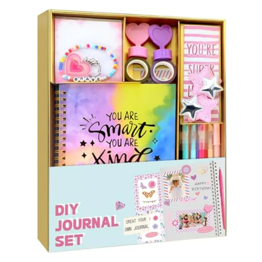 DIY Journal Kit for Girls Ages 8-12, 200+PCS Teen Tween Girl Gifts Trendy Stuff, Stocking Stuffers, Scrapbook Supplies Statione
DIY Journal Kit for Girls Ages 8-12, 200+PCS Teen Tween Girl Gifts Trendy Stuff, Stocking Stuffers, Scrapbook Supplies Statione