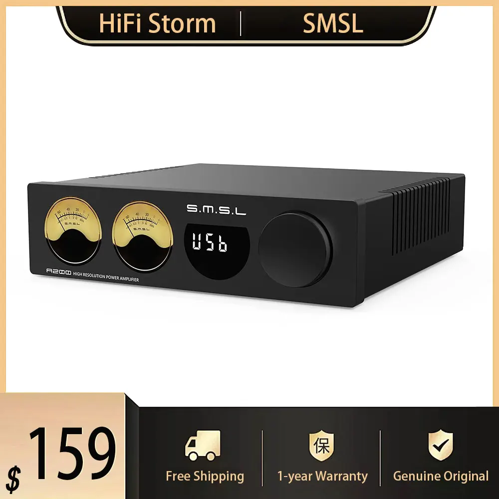 New SMSL A200 Hi-Res Amplifier 70W*2 Power Bluetooth 5.0 HDMI ARC Bass Treble Adjustable Pop Sound Control Circuit With Remote
New SMSL A200 Hi-Res Amplifier 70W*2 Power Bluetooth 5.0 HDMI ARC Bass Treble Adjustable Pop Sound Control Circuit With Remote