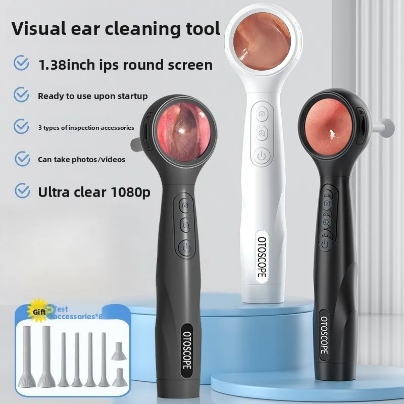 Digital Otoscope Camera 1.38'' Screen HD1080P Visual Ear Cleaner with 6LEDs Portable Video Ear Endoscope Ear Wax Removal Tool
Digital Otoscope Camera 1.38'' Screen HD1080P Visual Ear Cleaner with 6LEDs Portable Video Ear Endoscope Ear Wax Removal Tool