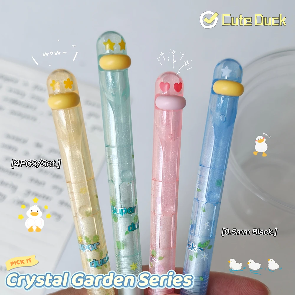 4 Pack Cute Duckling Gel Pen Set 0.5mm Fun Animal Quick-Drying Pen Creative Shaped Writing Pen Study & Office Supplies
4 Pack Cute Duckling Gel Pen Set 0.5mm Fun Animal Quick-Drying Pen Creative Shaped Writing Pen Study & Office Supplies