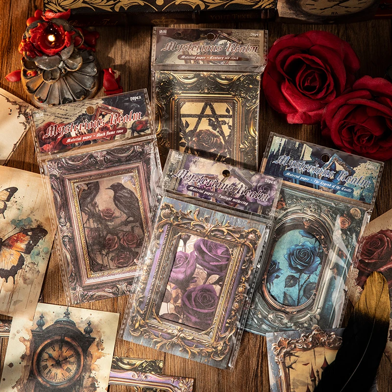 20sheets/lot Mysterious Realm Series Retro Gothic Style Material Decorative Paper DIY Handmade Material Scrapbook Collage Crafts 
20sheets/lot Mysterious Realm Series Retro Gothic Style Material Decorative Paper DIY Handmade Material Scrapbook Collage Crafts