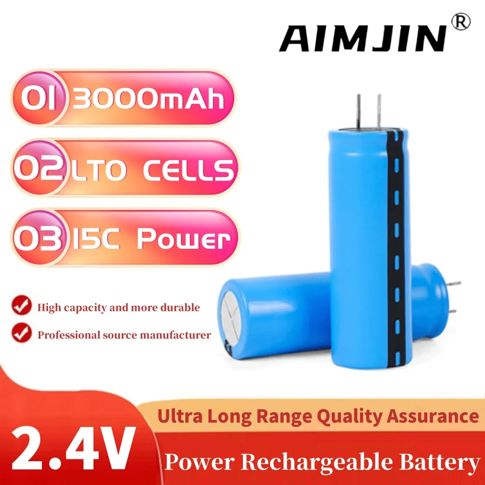 18650 Lithium Titanate Battery 2.4V 3000mAh LTO 15C Rechargeable Low Temperature Battery 25000 Cycles Flashlight Strong power
18650 Lithium Titanate Battery 2.4V 3000mAh LTO 15C Rechargeable Low Temperature Battery 25000 Cycles Flashlight Strong power
