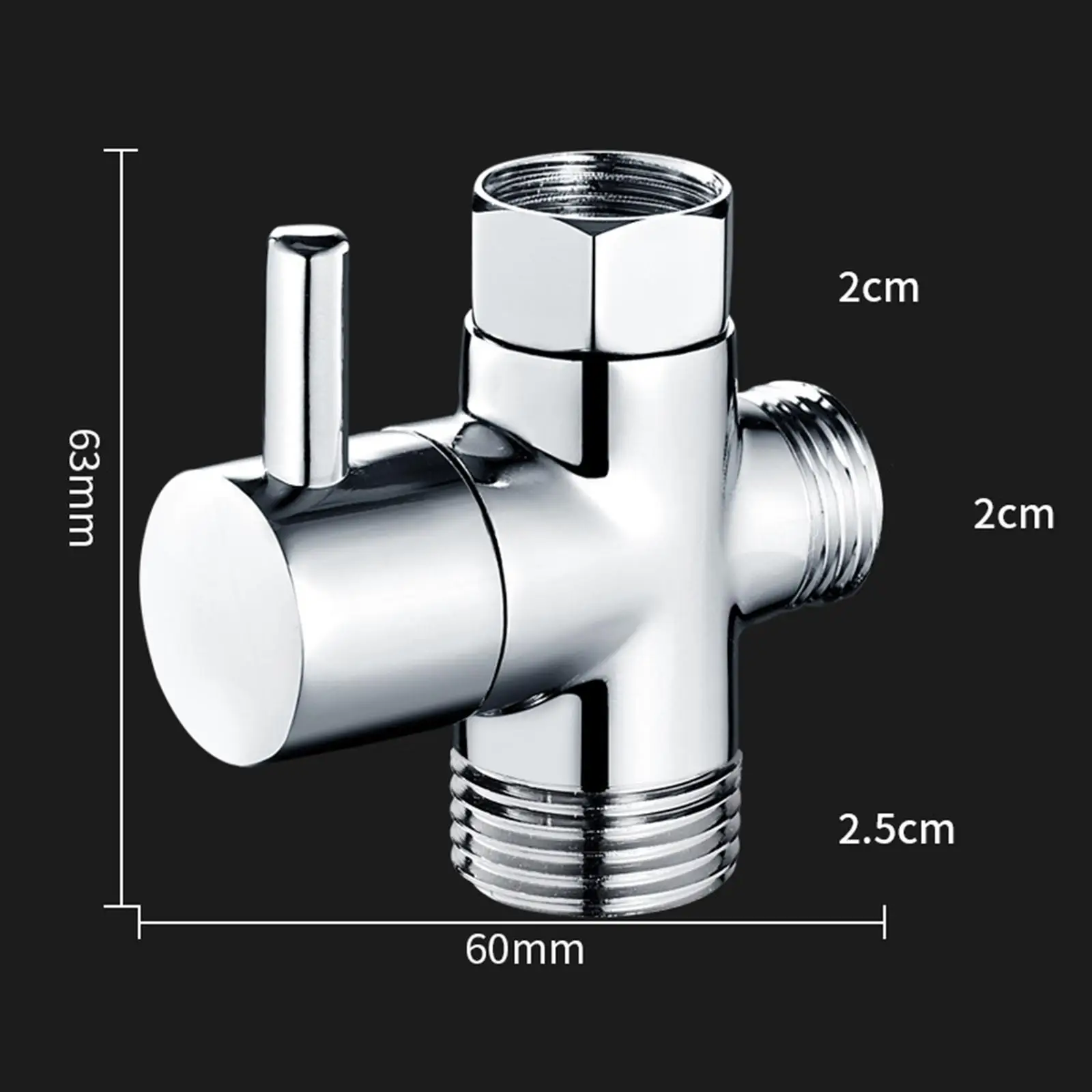 Three Way T Adapter Diverter Valve Shower Head Connector Plating for Bathroom
Three Way T Adapter Diverter Valve Shower Head Connector Plating for Bathroom