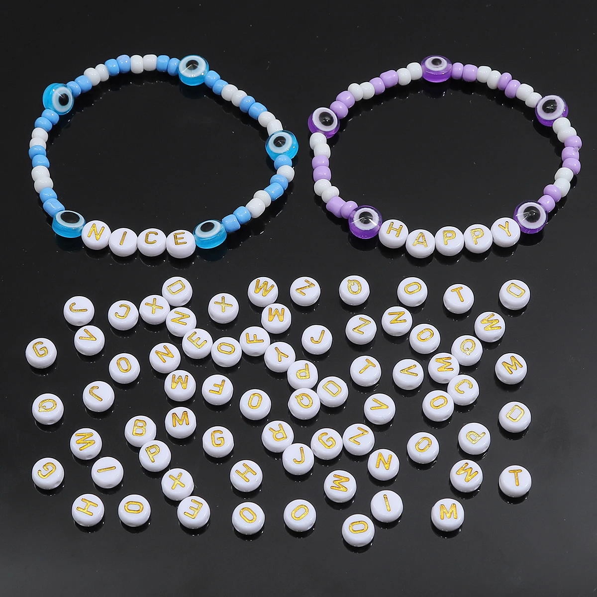 50pcs Acrylic Letter Beads white Alphabet Round Flat Loose Spacer Beads for Jewelry Making Handmade DIY Kids Bracelets Earrings
50pcs Acrylic Letter Beads white Alphabet Round Flat Loose Spacer Beads for Jewelry Making Handmade DIY Kids Bracelets Earrings