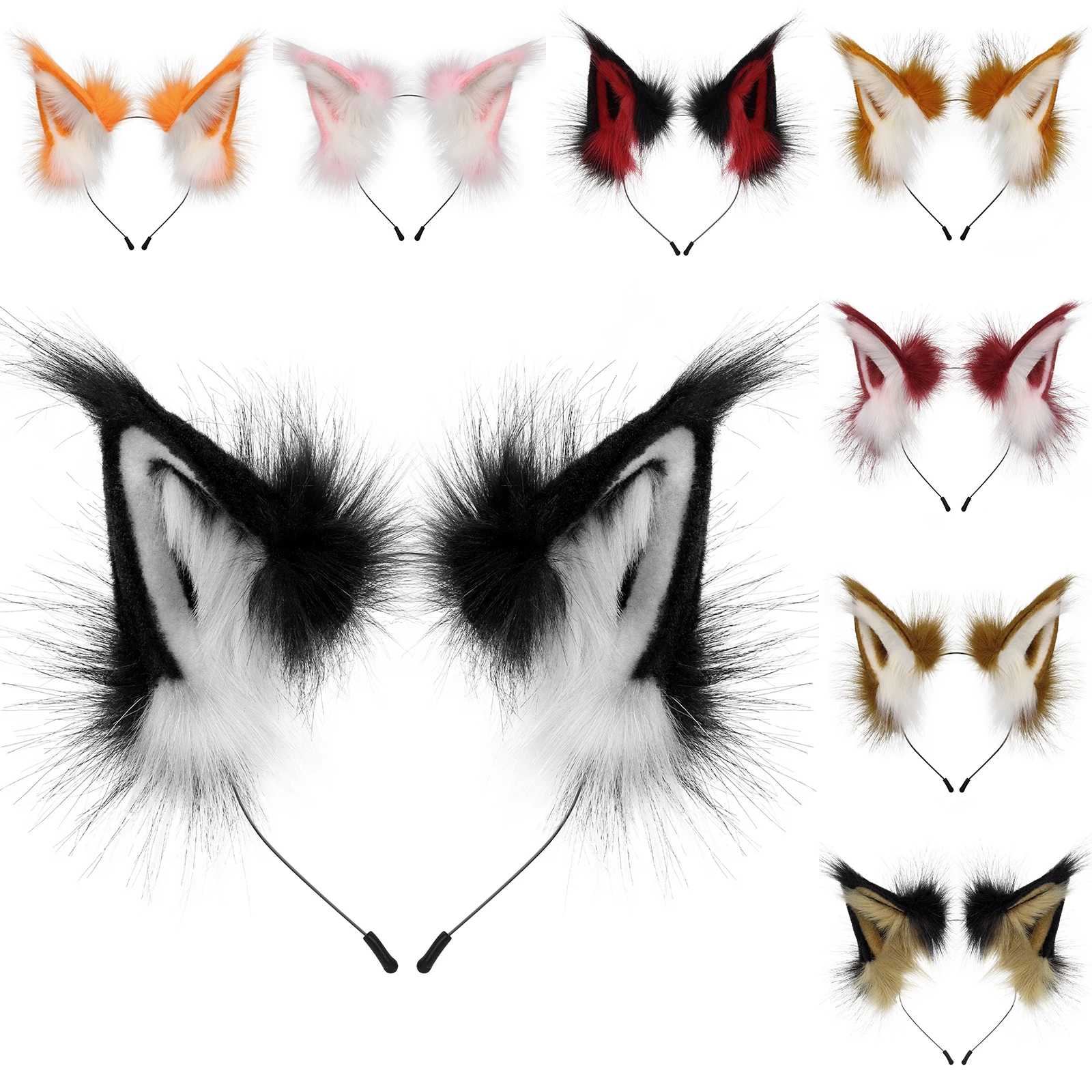 Animal Faux Fur Fox Wolf Ear Headband Furry Handmade Hairband Headwear Costume Cosplay Accessories
Animal Faux Fur Fox Wolf Ear Headband Furry Handmade Hairband Headwear Costume Cosplay Accessories