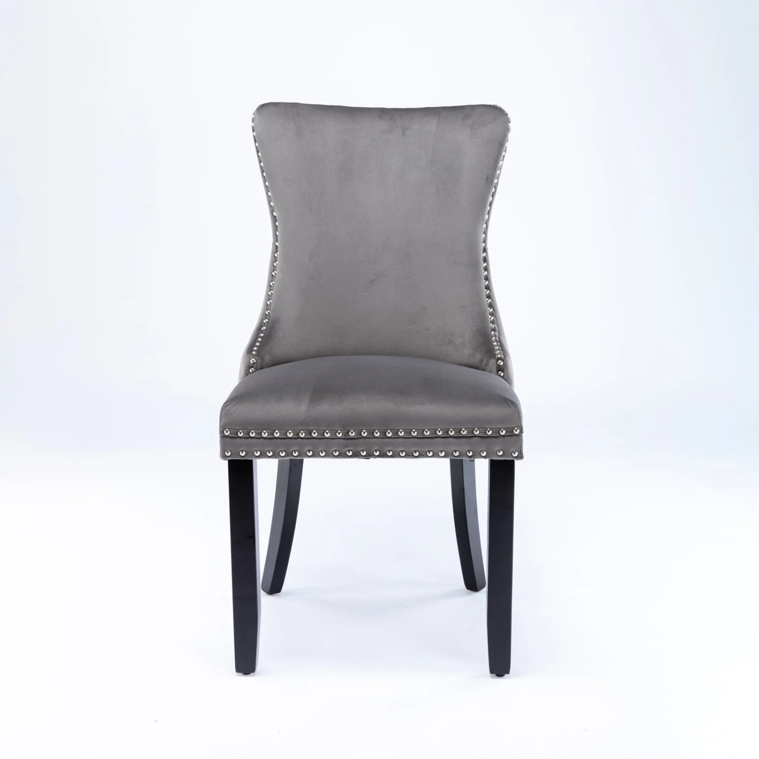 A&A Furniture Upholstered Wing-Back Dining Chair Set of 2 Gray Nailhead Trim Solid Wood Legs SW8809GY
A&A Furniture Upholstered Wing-Back Dining Chair Set of 2 Gray Nailhead Trim Solid Wood Legs SW8809GY