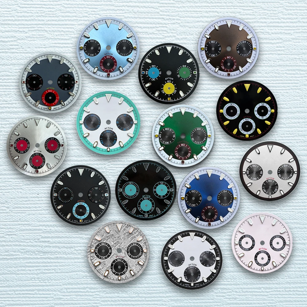 29.5mm S Logo Panda DTN Dial Fit VK63 Movement Green Luminous Sunray/matte Colorful High-Quality Watch Accessories
29.5mm S Logo Panda DTN Dial Fit VK63 Movement Green Luminous Sunray/matte Colorful High-Quality Watch Accessories