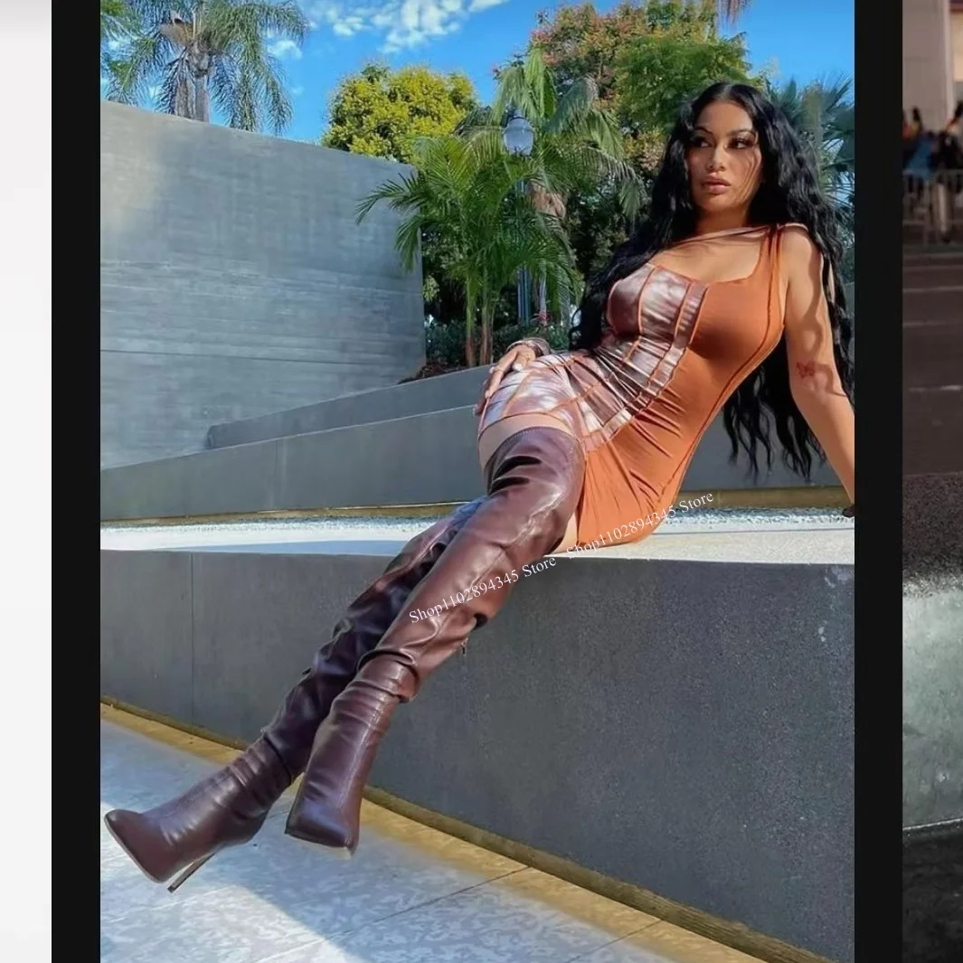 Brown Matte Leather Zipper Boots Thin High Heel Pointed Toe Fashionable Sexy Cool Western Winter Woman Shoes Zapatilla Mujer
Brown Matte Leather Zipper Boots Thin High Heel Pointed Toe Fashionable Sexy Cool Western Winter Woman Shoes Zapatilla Mujer