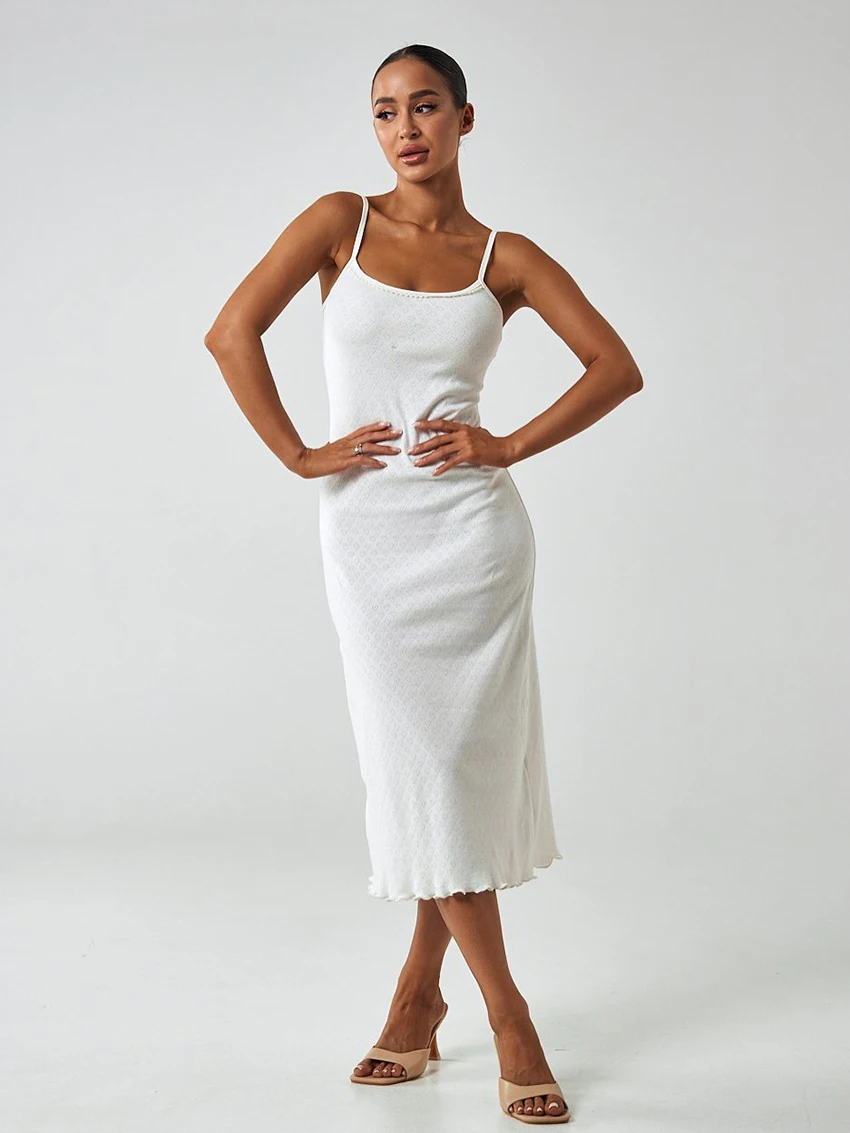 Marthaqiqi Summer Female Nightgowns Spaghetti Strap Nightwear Tank Tops Sleepwear Sleeveless Nightie Mid-Calf Dress Women Pajama
Marthaqiqi Summer Female Nightgowns Spaghetti Strap Nightwear Tank Tops Sleepwear Sleeveless Nightie Mid-Calf Dress Women Pajama