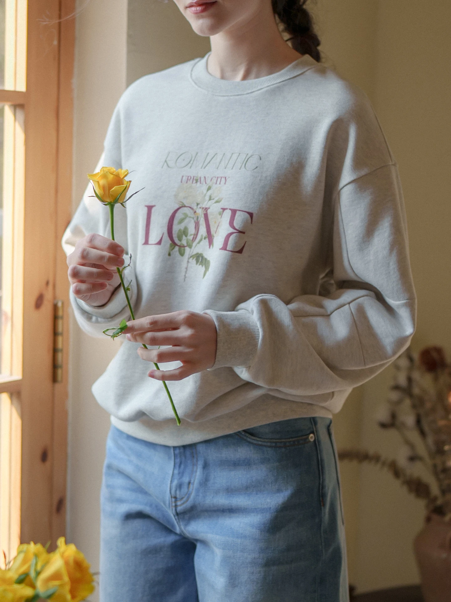 MarchNoon Vintage Color Blo Print Loose Fit round Ne Sweatirt Women's Casual Sle Long Sve Cotton Sweatirt
MarchNoon Vintage Color Blo Print Loose Fit round Ne Sweatirt Women's Casual Sle Long Sve Cotton Sweatirt