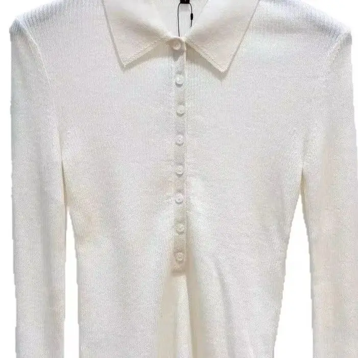 Spring/Summer Women Turn-down Collar Long Sleeve Button Ribbed Slim Knit Top Single-breasted Casual Elegant Knitwear Pullover
Spring/Summer Women Turn-down Collar Long Sleeve Button Ribbed Slim Knit Top Single-breasted Casual Elegant Knitwear Pullover