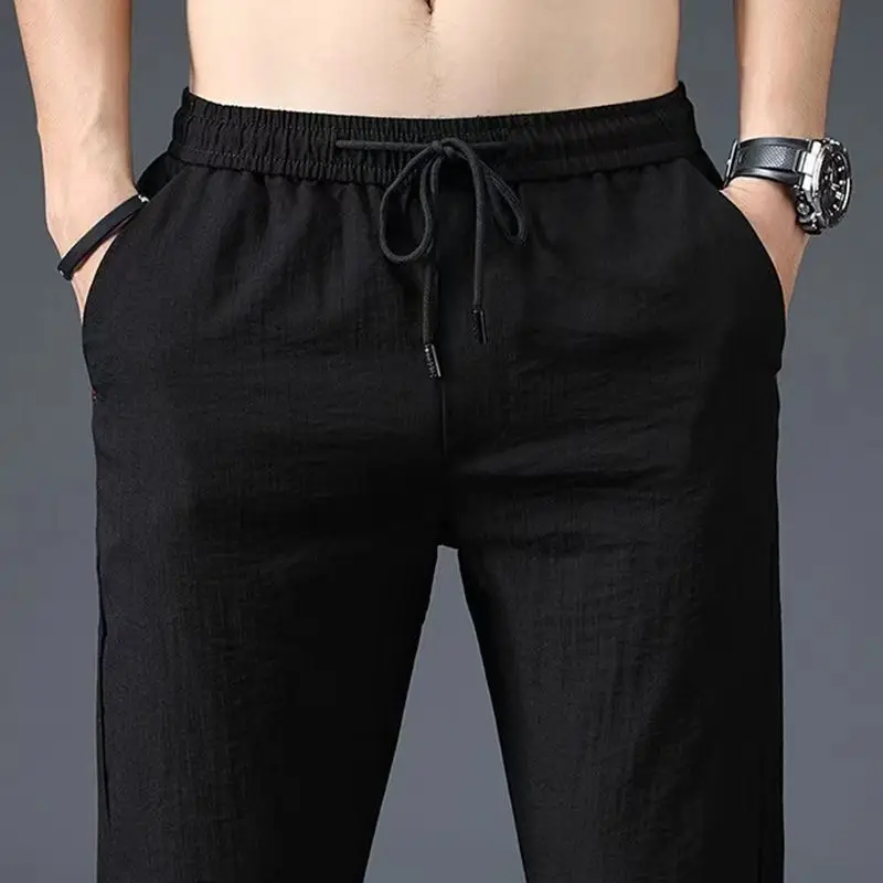 Summer Casual Pants for Mens Ice Silk Slim Straight Pants Male Stretch Korean Style Fashion Pants Men Thin Trousers Black Blue
Summer Casual Pants for Mens Ice Silk Slim Straight Pants Male Stretch Korean Style Fashion Pants Men Thin Trousers Black Blue