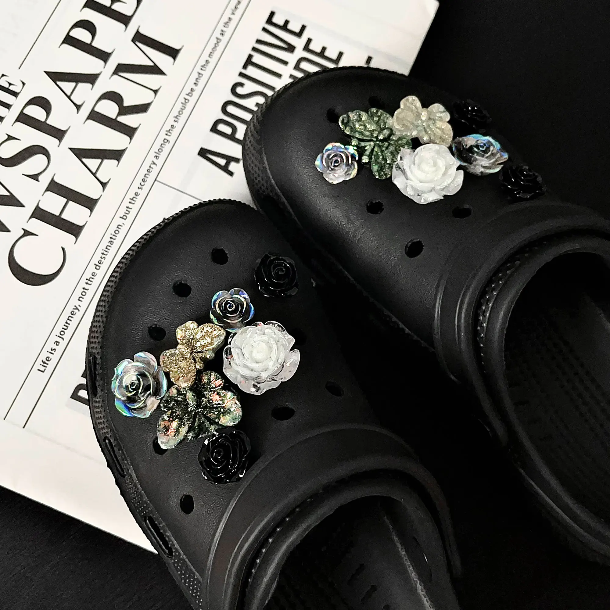 Retro Forest Princess Butterfly Rose Set Shoe Charms for Crocs Clogs Pins Decorations Slipper Accessories Garden Sandals Gift
Retro Forest Princess Butterfly Rose Set Shoe Charms for Crocs Clogs Pins Decorations Slipper Accessories Garden Sandals Gift