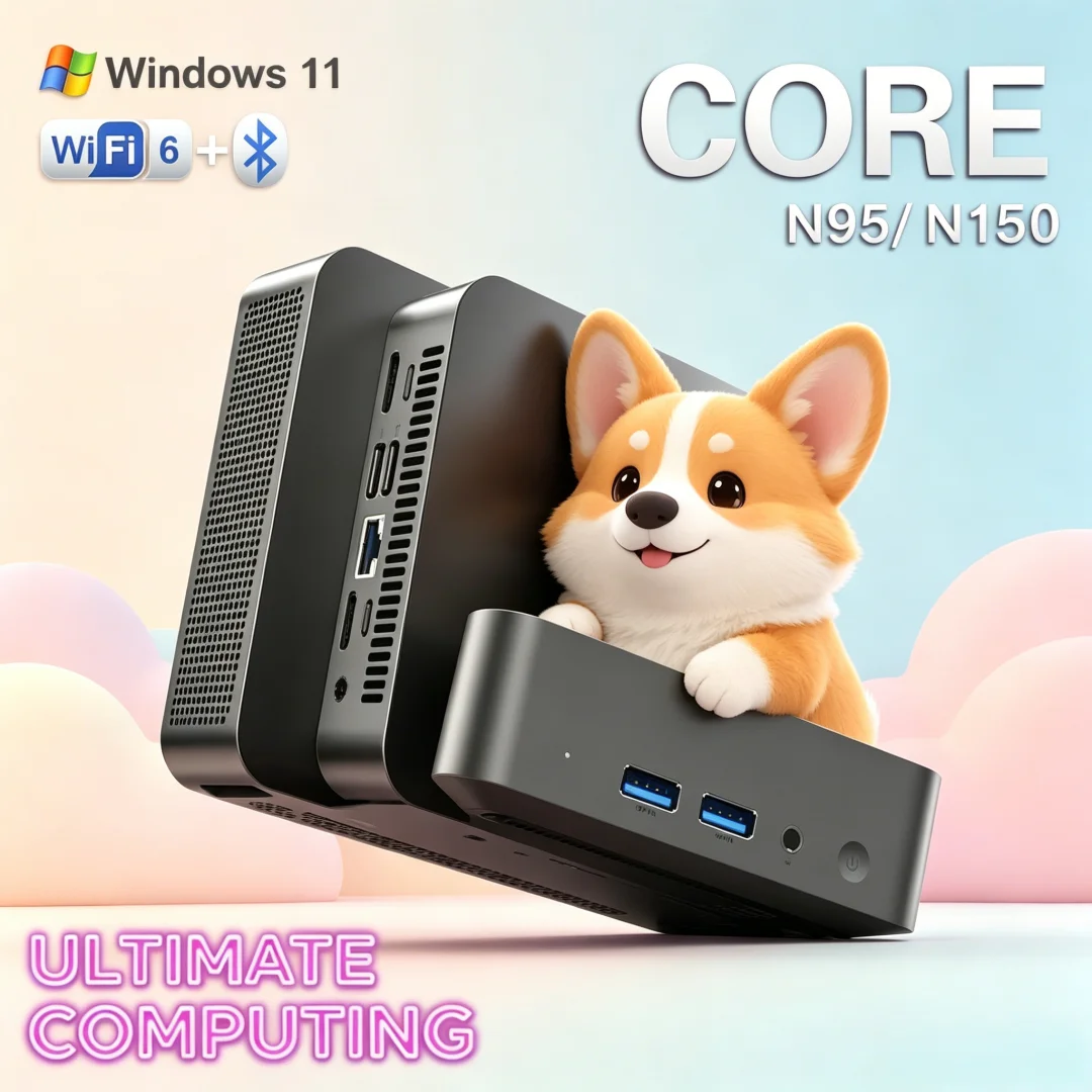 Meraki 2026 Windows 11 Pro Core N95/N150 Mini PC 16GB RAM 1/2TB M.2 SSD WIFI6 BT5.2 4K 60Hz HD Recondite Mini Gaming Pc Agile
Meraki 2026 Windows 11 Pro Core N95/N150 Mini PC 16GB RAM 1/2TB M.2 SSD WIFI6 BT5.2 4K 60Hz HD Recondite Mini Gaming Pc Agile