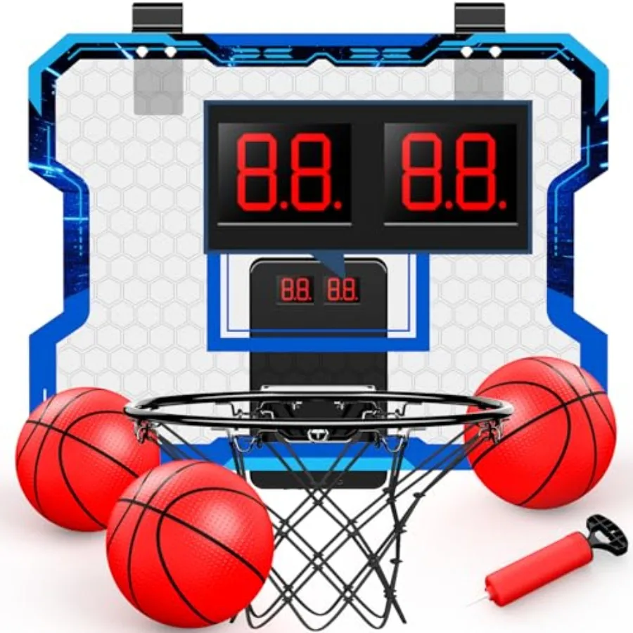 Indoor Basketball Hoop for,Mini Basketball Hoop Over The Door with Scoreboard/3 Balls/Inflator/Breakaway Rim, Basketball Toys G
Indoor Basketball Hoop for,Mini Basketball Hoop Over The Door with Scoreboard/3 Balls/Inflator/Breakaway Rim, Basketball Toys G
