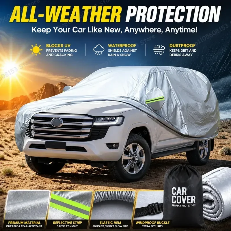 For Toyota Land Cruiser 300 2021 2022 2023 2024 2025 SUV Car Cover Outdoor Waterproof UV Resistant Dust Snow Rain Protection
For Toyota Land Cruiser 300 2021 2022 2023 2024 2025 SUV Car Cover Outdoor Waterproof UV Resistant Dust Snow Rain Protection