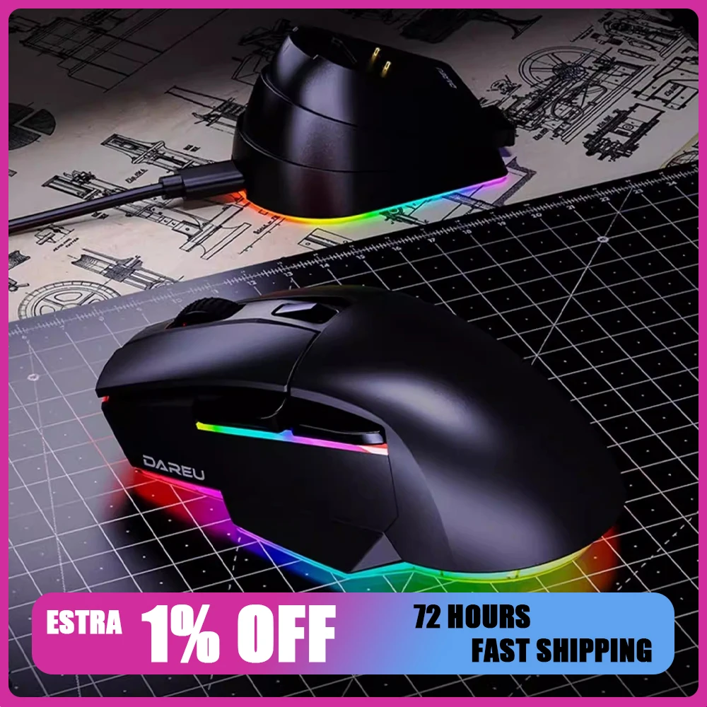 DAREU A955 Gaming Mouse AIM WL Dedicated Sensor 300IPS Mouse 12000DPI 80 Million Transparent Micro Movements For PC Accessories
DAREU A955 Gaming Mouse AIM WL Dedicated Sensor 300IPS Mouse 12000DPI 80 Million Transparent Micro Movements For PC Accessories