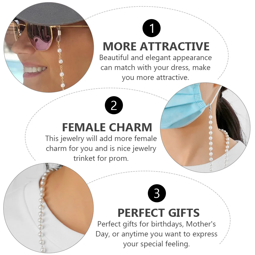 Anti Drop Glasses Women Long Necklace Adjustable Eyeglasses Lanyard Face Mask Chain Pearl Necklace Neck Chain Strong Workmanship 
Anti Drop Glasses Women Long Necklace Adjustable Eyeglasses Lanyard Face Mask Chain Pearl Necklace Neck Chain Strong Workmanship