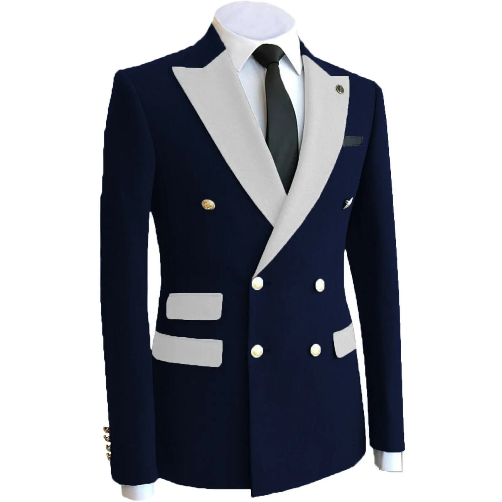 Solid Suits Blazer for Men with Peak Lapel Double Breasted Dinner Jacket Elegant Slim Fit Suit Jacket One Coat for Wedding Party
Solid Suits Blazer for Men with Peak Lapel Double Breasted Dinner Jacket Elegant Slim Fit Suit Jacket One Coat for Wedding Party