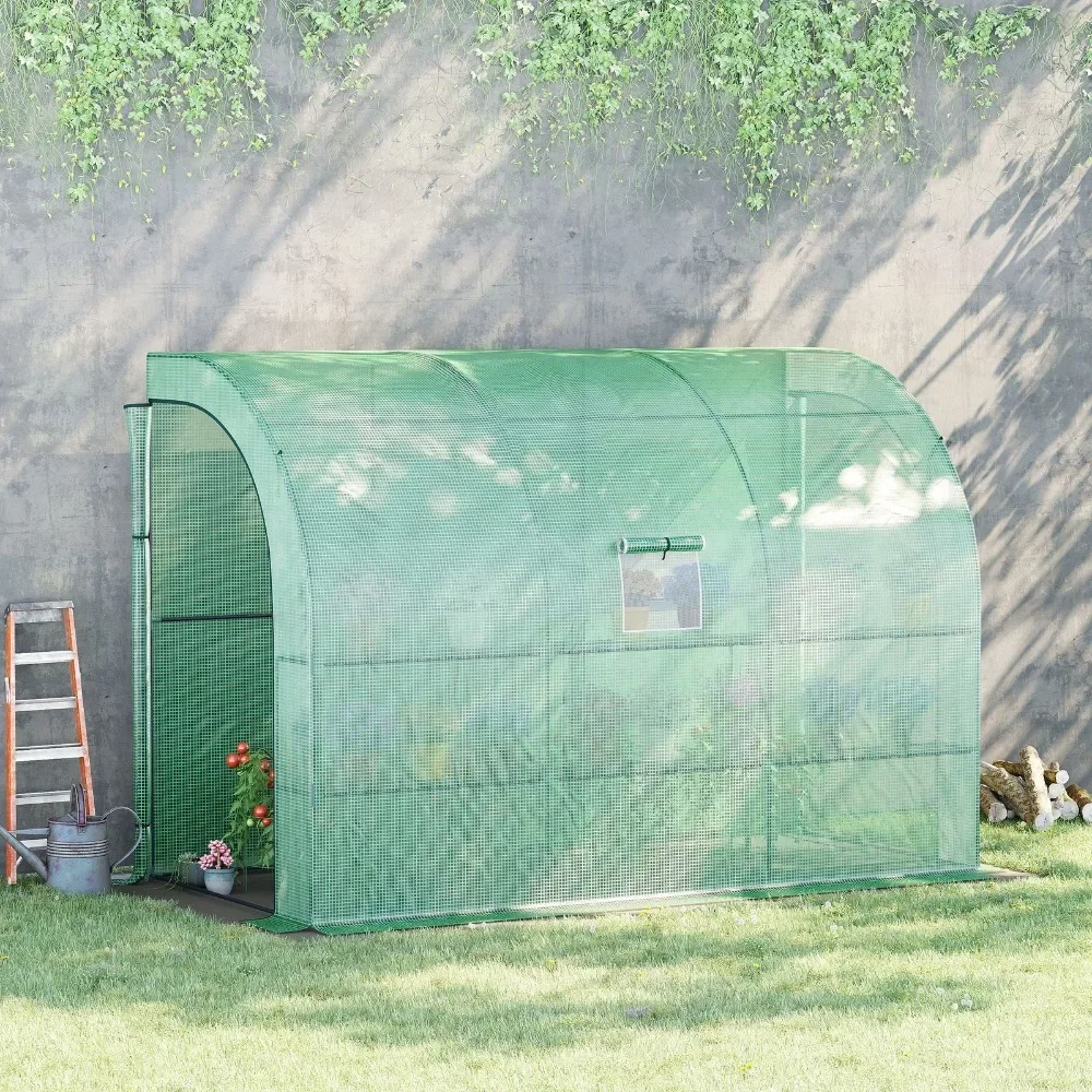 Outdoor Garden Greenhouse Backyard Nursery w/ Windows, Zippered Doors, Green
Outdoor Garden Greenhouse Backyard Nursery w/ Windows, Zippered Doors, Green