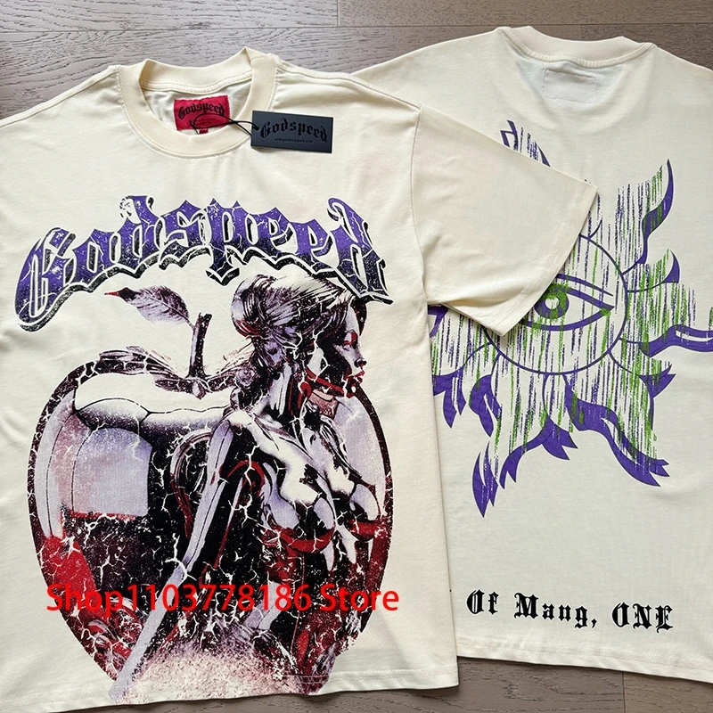 2025 American Fashion GOD SPEED T-shirts Men Women Couple Streetwear Harajuku Style Print Summer Godspeed Short Sleeve Tops
2025 American Fashion GOD SPEED T-shirts Men Women Couple Streetwear Harajuku Style Print Summer Godspeed Short Sleeve Tops