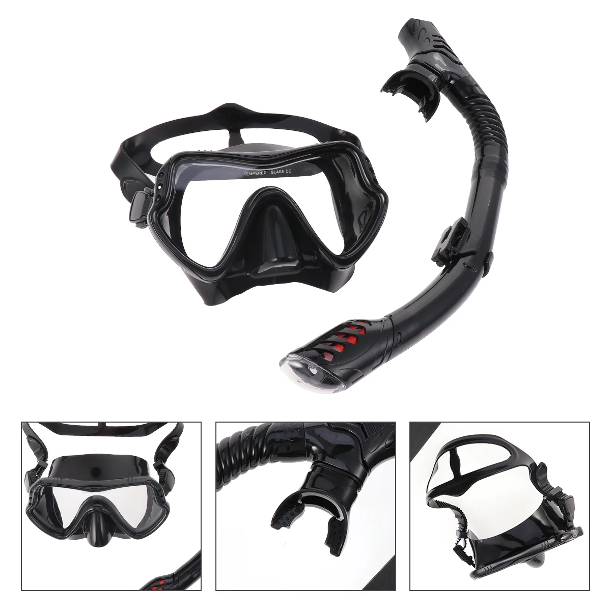 1 set Premium Silicone Snorkeling Mask Set with One Way Drain Valve Quick Large Displacement Prevent Choke Underwater Activities
1 set Premium Silicone Snorkeling Mask Set with One Way Drain Valve Quick Large Displacement Prevent Choke Underwater Activities