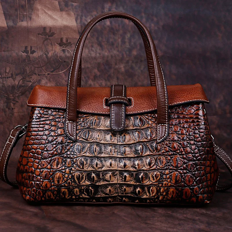 Retro Women Messenger Shoulder Cross body Bags Female Tote Bag Cowhide Crocodile Pattern High Quality Genuine Leather Handbag
Retro Women Messenger Shoulder Cross body Bags Female Tote Bag Cowhide Crocodile Pattern High Quality Genuine Leather Handbag