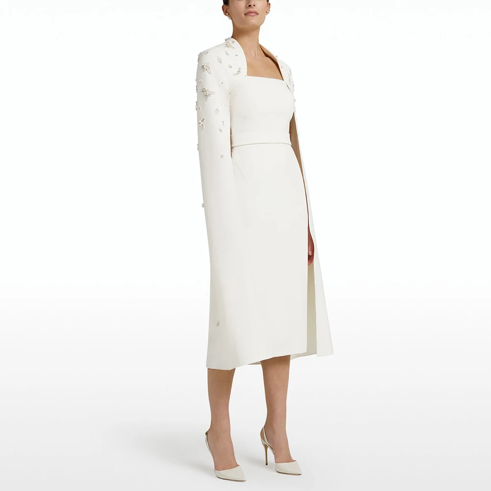 Customized High Quality Jersey Crystal Evening Dress Delicate Square Neck Long Sleeves Bespoke Occasion Gowns Custom Size
Customized High Quality Jersey Crystal Evening Dress Delicate Square Neck Long Sleeves Bespoke Occasion Gowns Custom Size