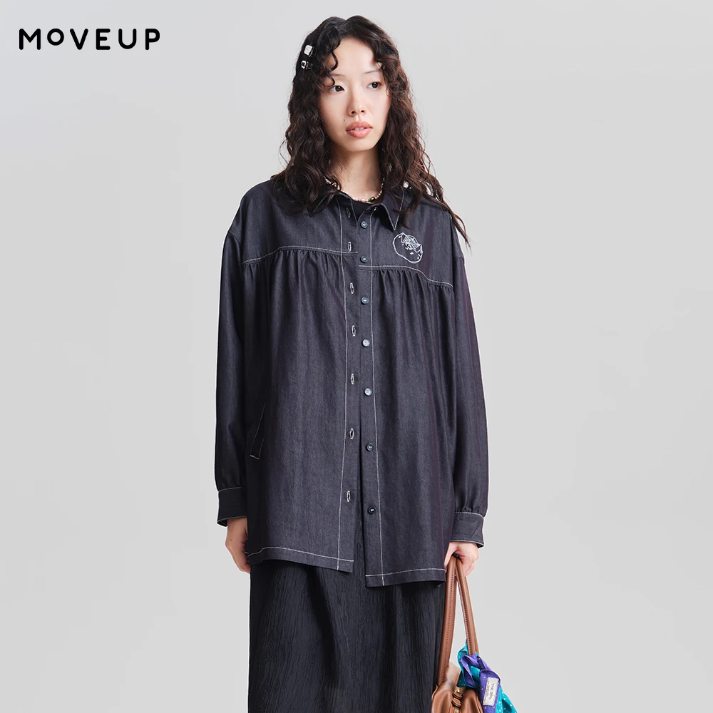 MOVEUP Women's Oversized Shirt Jacket 2026 Spring New Embroidery Contrast Stitching Lapel Collar Mid-Length Outerwear 3ELC20704
MOVEUP Women's Oversized Shirt Jacket 2026 Spring New Embroidery Contrast Stitching Lapel Collar Mid-Length Outerwear 3ELC20704