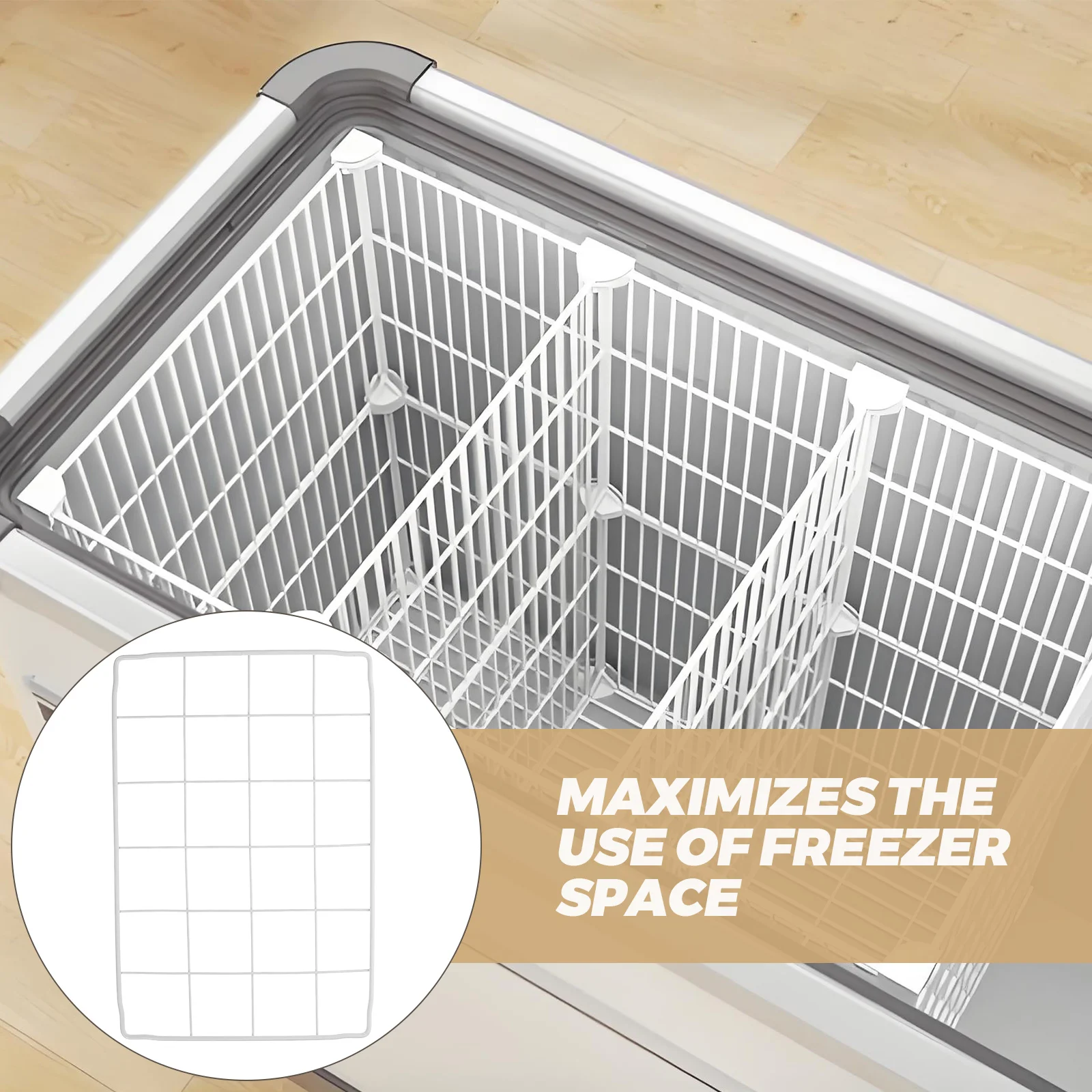 Freezer Layer Grid Chest Baskets Adjustable Fridge Separator Layer Shelf Iron Compartment Freezer Dividers Internal Storage Rack
Freezer Layer Grid Chest Baskets Adjustable Fridge Separator Layer Shelf Iron Compartment Freezer Dividers Internal Storage Rack