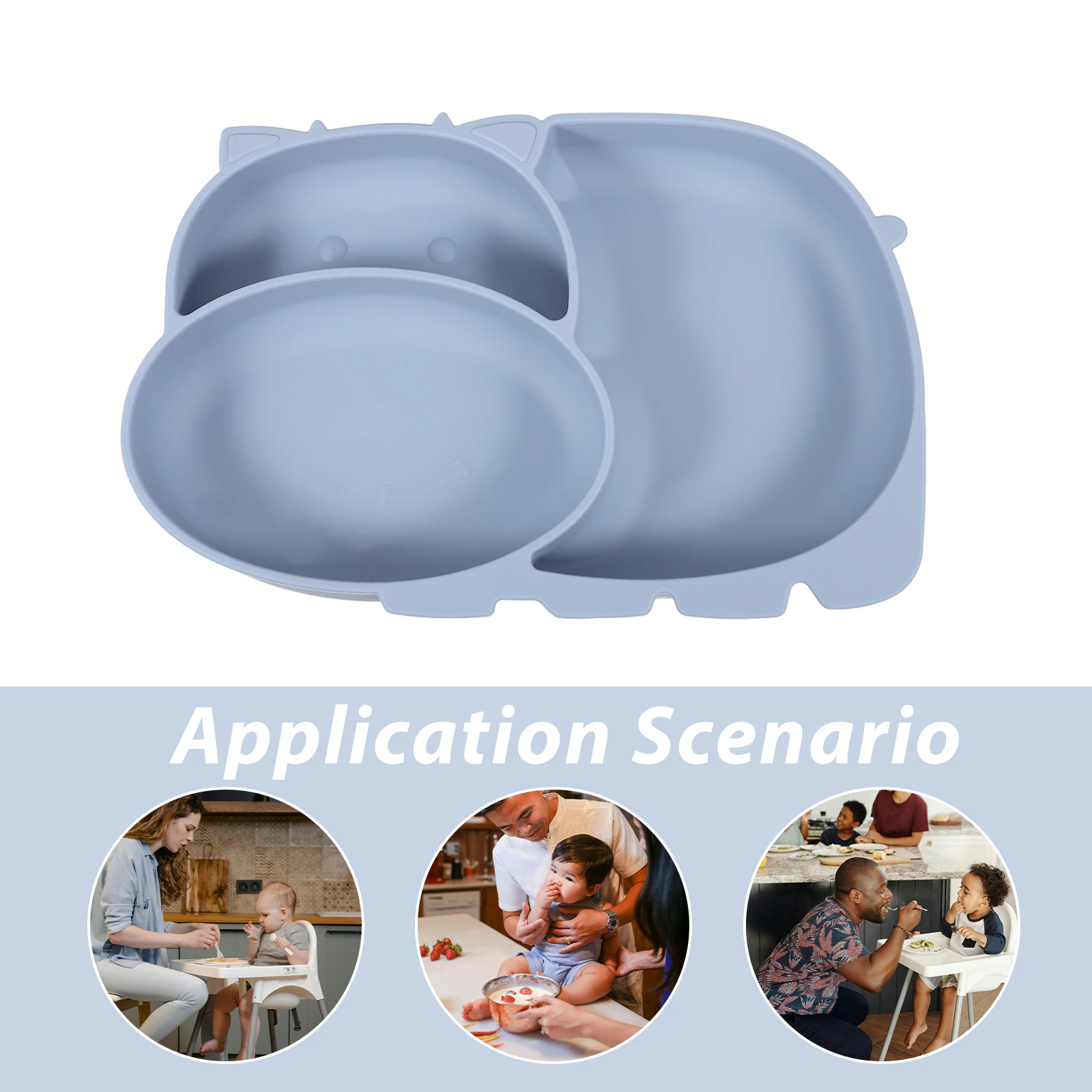 Unbreakable Silicone For Toddler Baby Food Bowl Divided Plate Storage Complementary Cartoon Lunch Tray Infant Feeding Dish 
Unbreakable Silicone For Toddler Baby Food Bowl Divided Plate Storage Complementary Cartoon Lunch Tray Infant Feeding Dish