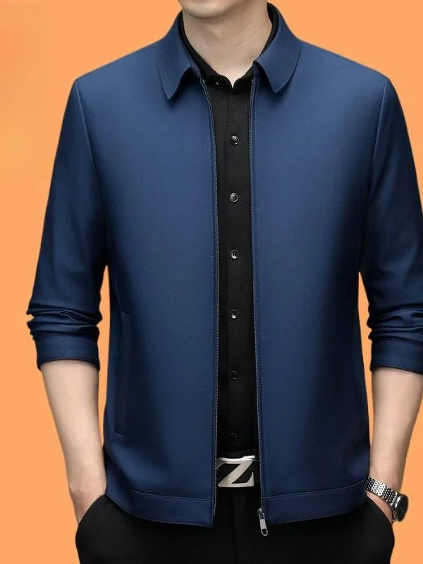 Spring Autumn New Sle Loose Fit Silk Collar Jaet Thin Casual Men's Outerwear Long Sve Dad Clothes Busin Casual
Spring Autumn New Sle Loose Fit Silk Collar Jaet Thin Casual Men's Outerwear Long Sve Dad Clothes Busin Casual