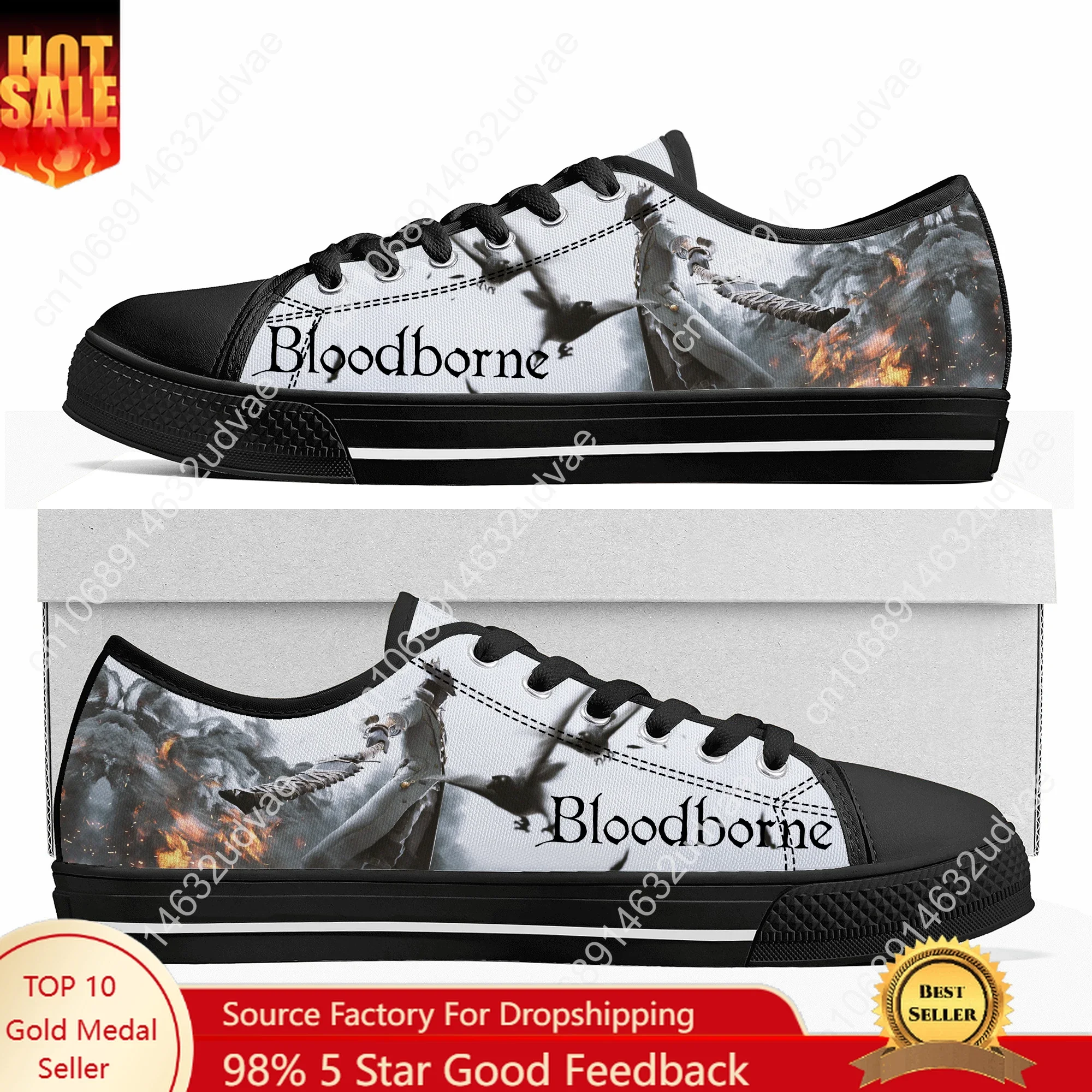 Bloodborne Low Top Shoes Men Women Teenager Sneakers Canvas High Quality Sneaker Casual Customized Couple Shoe Black Sole
Bloodborne Low Top Shoes Men Women Teenager Sneakers Canvas High Quality Sneaker Casual Customized Couple Shoe Black Sole
