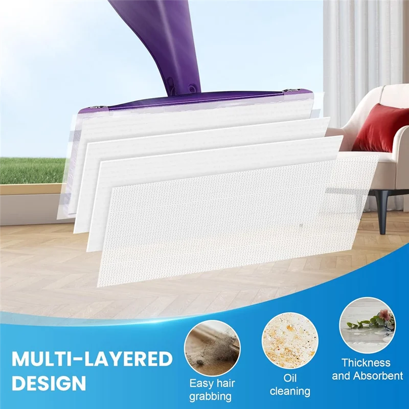 N08R 36 Pack Disposable Mop Pad Refills For Swiffer Wet Jet Spray Mop - Wet Jet Pads For All Floor Types - Super Absorbent 
N08R 36 Pack Disposable Mop Pad Refills For Swiffer Wet Jet Spray Mop - Wet Jet Pads For All Floor Types - Super Absorbent