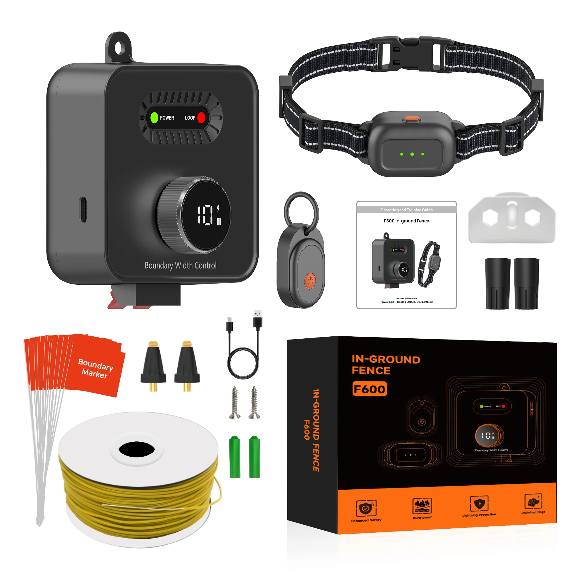 Portable Wired Electric Pet Dog In-Ground Fence Custom Weight Buried Wire Dog Training System with Underground Shock Collar
Portable Wired Electric Pet Dog In-Ground Fence Custom Weight Buried Wire Dog Training System with Underground Shock Collar