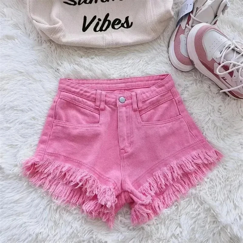Orange Denim Shorts Women Green Hot Pants 2025 Summer Woman's Clothing All-Match Ins Fashion Wide-Leg Ripped Tassel Shorts
Orange Denim Shorts Women Green Hot Pants 2025 Summer Woman's Clothing All-Match Ins Fashion Wide-Leg Ripped Tassel Shorts