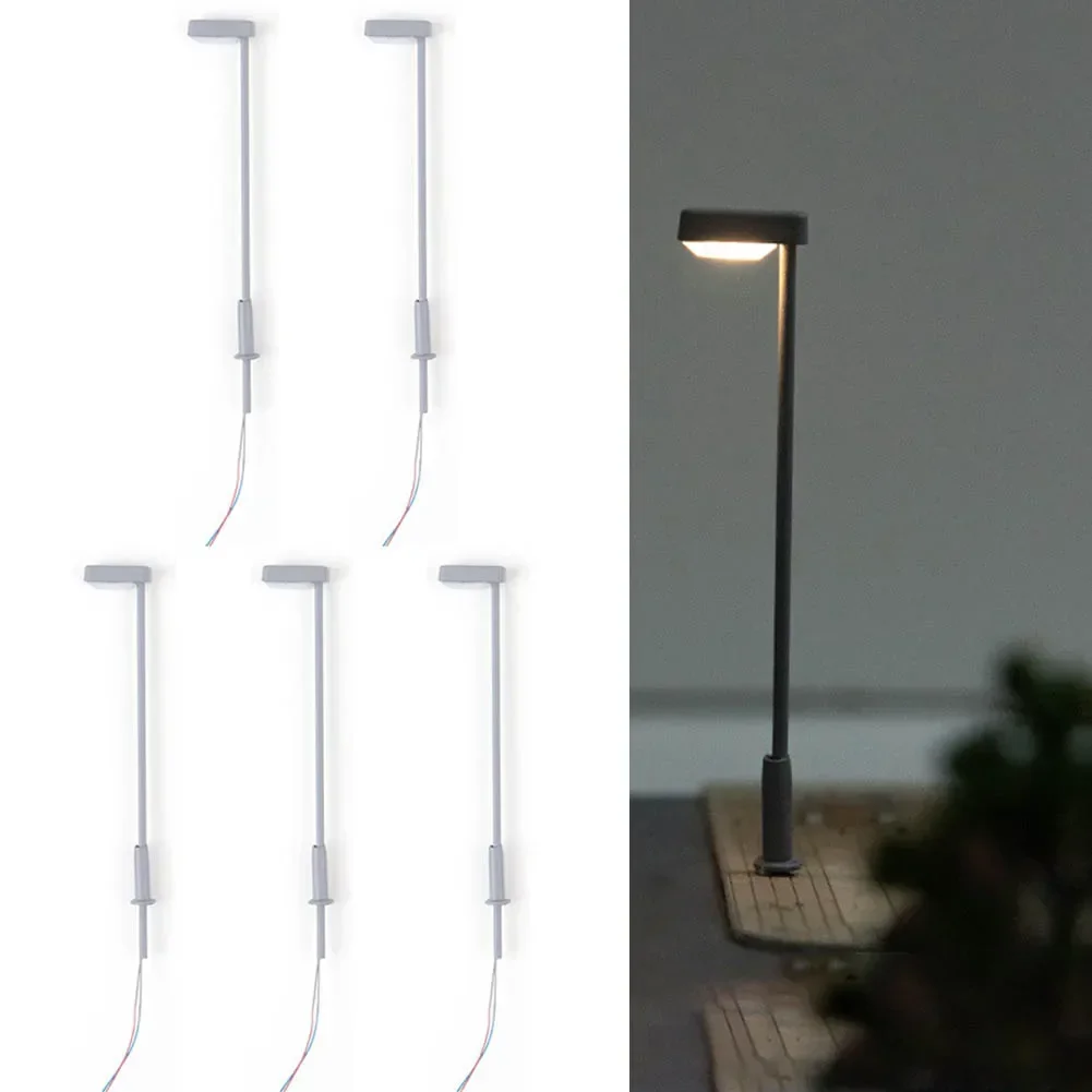 5Pcs Steel Tube Lights N ScaleModel Lights LED Street Lamppost Accessory Diorama Architecture Landscape Train Layout Kits
5Pcs Steel Tube Lights N ScaleModel Lights LED Street Lamppost Accessory Diorama Architecture Landscape Train Layout Kits